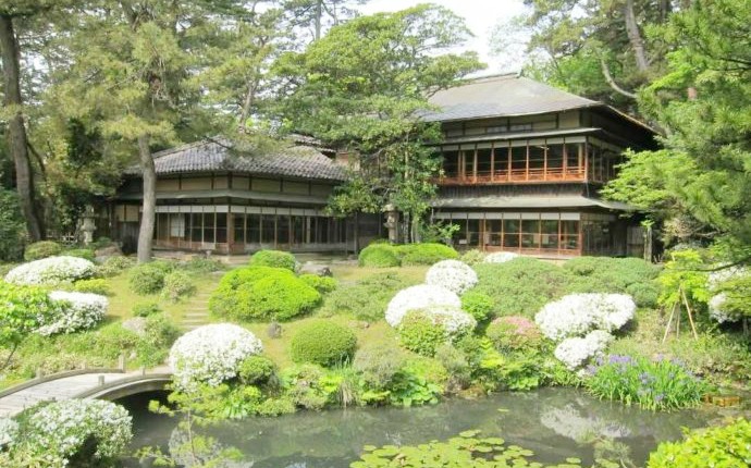 春の清遠閣の外観