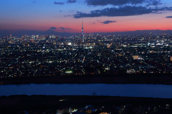 「アイ・リンクタウン展望施設」から見える夜景