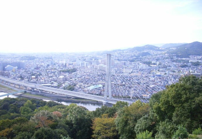 池田市の秀望台から見える風景