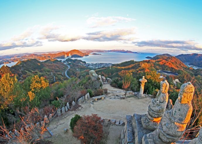 白滝山の頂上から眺める風景