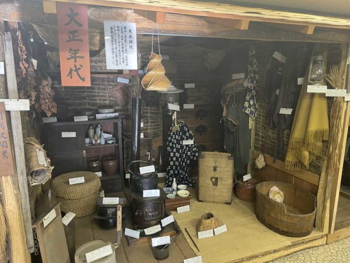 「剣淵町郷土資料館」に展示されていた大正時代に使われていた生活用品