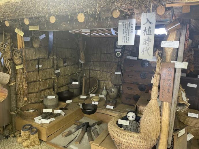 「剣淵町郷土資料館」に展示されている入植時代に使われていた生活用品