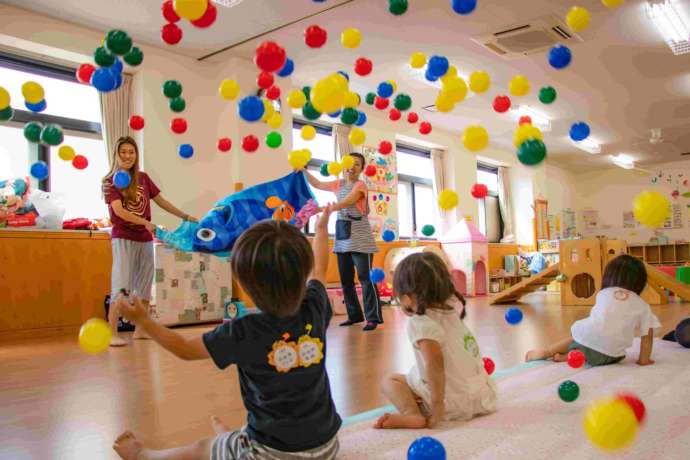 中野市の子育て支援センターの様子