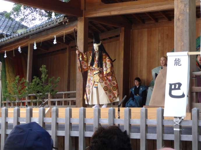 大野湊神社の境内にある能舞台