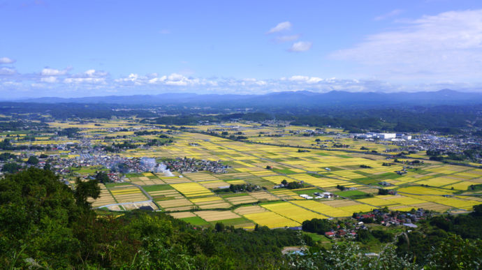 福島県大玉村の田園風景