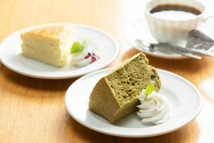 セレネ美術館のカフェで提供されているケーキ