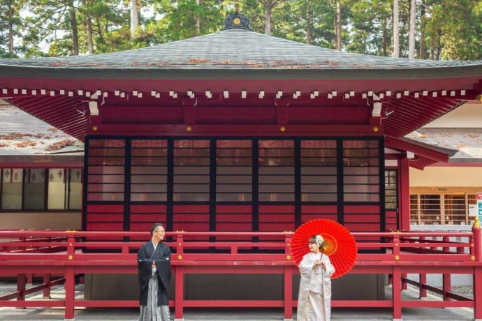 湘南プレミアムWeddingで神前式をするカップル