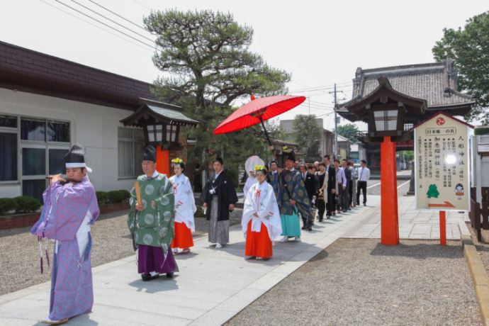 群馬県佐波郡の玉村八幡宮の神前結婚式