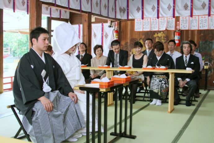 群馬県佐波郡の玉村八幡宮の神前結婚式