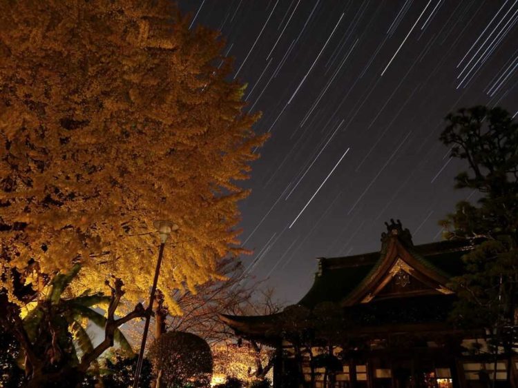 貞昌院の境内と星空