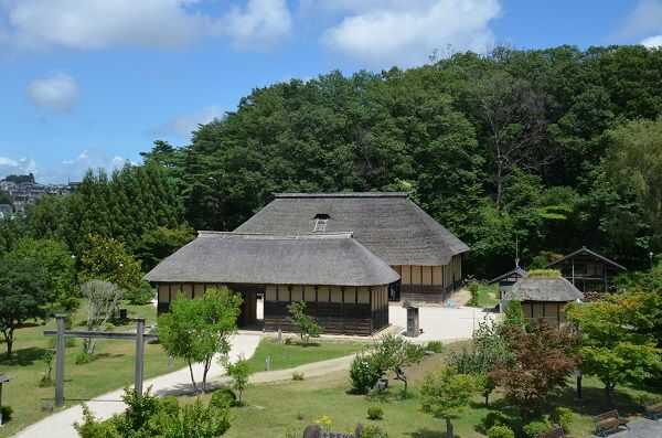 「東北歴史博物館」に屋外展示される今野家住宅の外観