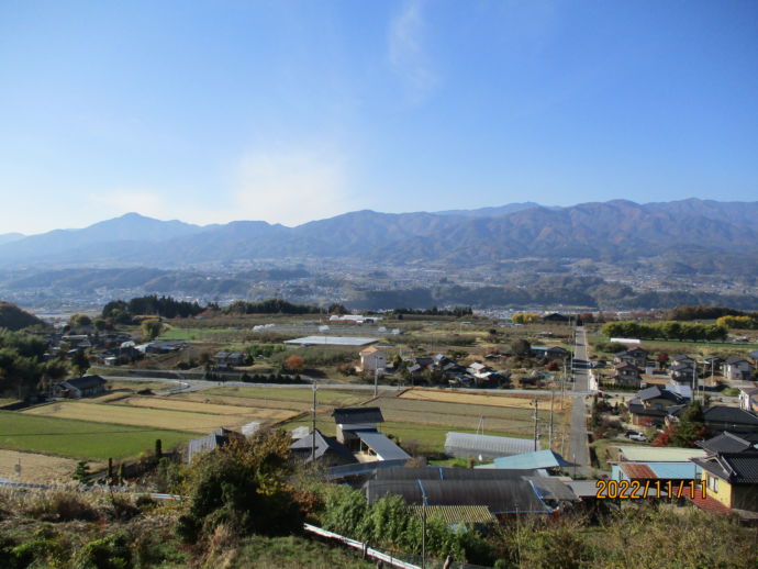 豊丘村の中段地帯の風景