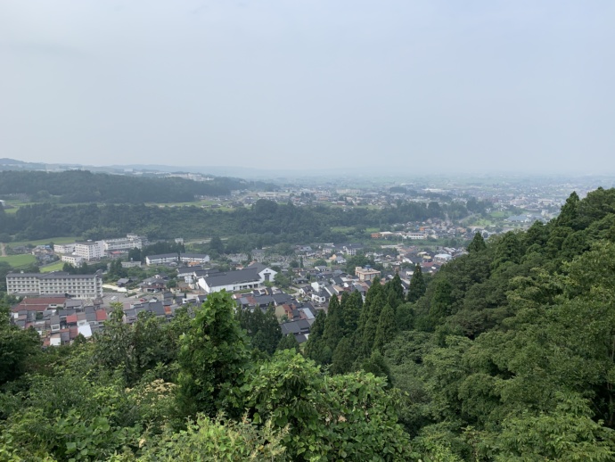 富山市八尾エリアにある城ヶ山公園からの眺め