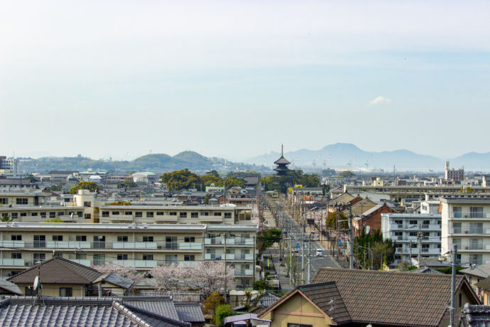 善通寺市の中心市街地の様子