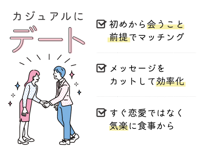 まずは食事から色々な異性と交流したい人におすすめのアプリ