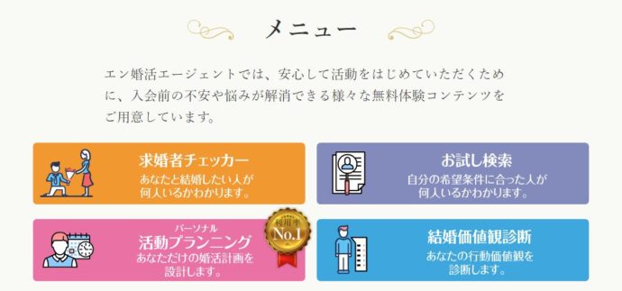 エン婚活エージェントでは入会後のサービスを無料で試すことは可能ですか