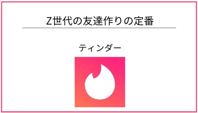 ティンダー｜Z世代の友達作りの定番