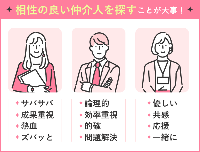 結婚相談所の仲人にはいろいろなタイプがいる